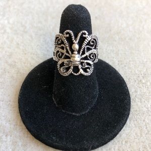Vintage Sterling Silver Butterfly Ring
